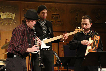 Mike, Yoshie, and Binyomin at the Haiti Benefit Concert